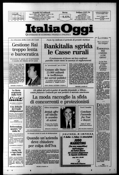 Italia oggi : quotidiano di economia finanza e politica